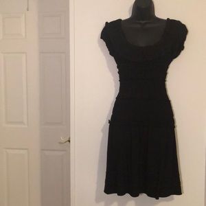 NWT Studio M Max Mara blk smocked midi dress SZ SM